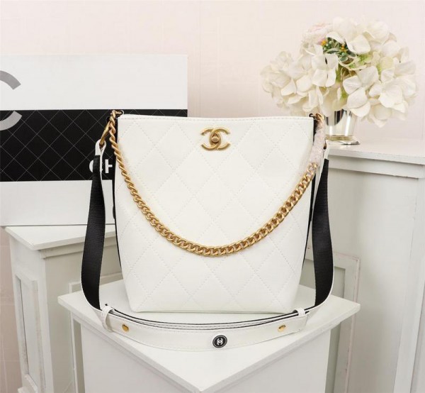 Chanel Small Hobo Handbag CH108-White