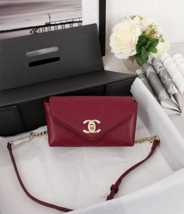 Chanel Mini Flap Bags CH117-Wine-Red