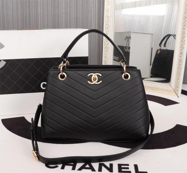 Chanel Top Handle Tote Bags CH127-Black