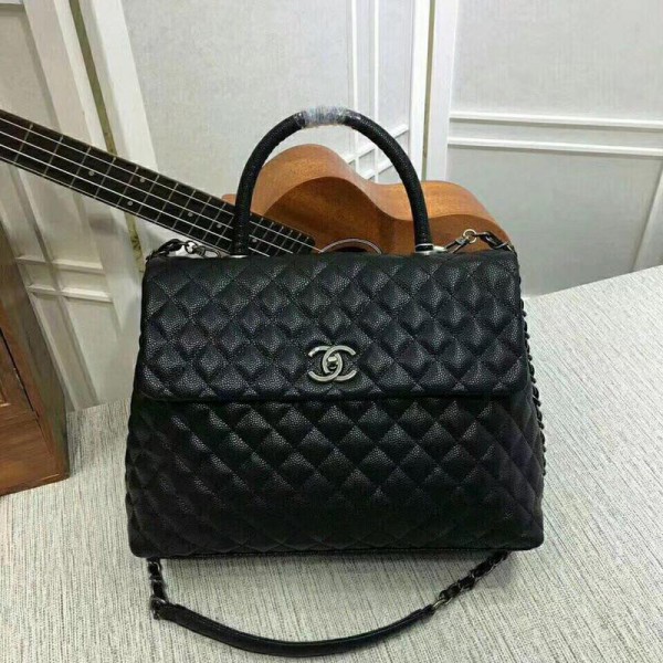 Chanel Large Top Handle Flap Bags CH138-Black