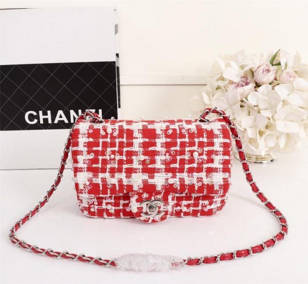 Chanel Small Classic Handbag CH030T-Red