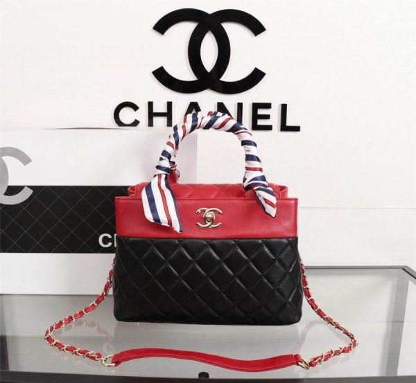 Chanel Top Handle Crossbody Bags CH143-Black-Red
