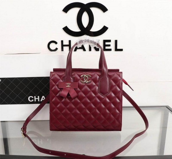 Chanel Top Handle Shoulder Bags CH145-Wine-Red