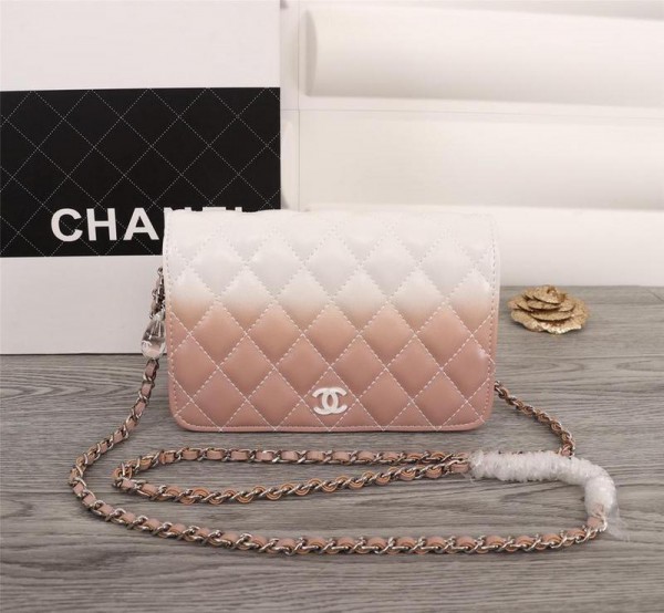 Chanel Gradient Wallet On Chain CH154-Pink