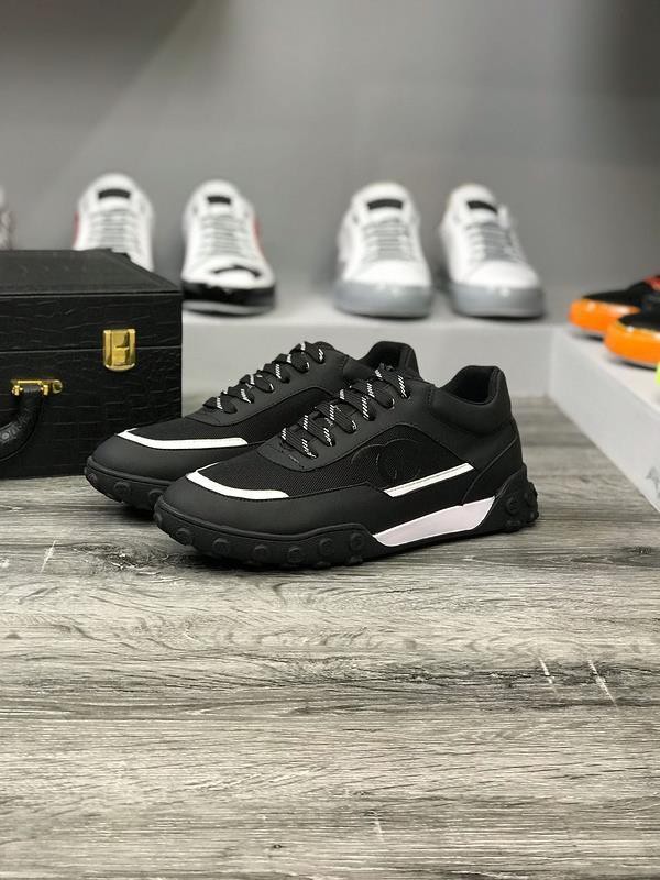 Chanel Men Low-Top Sneakers Black CHS-057