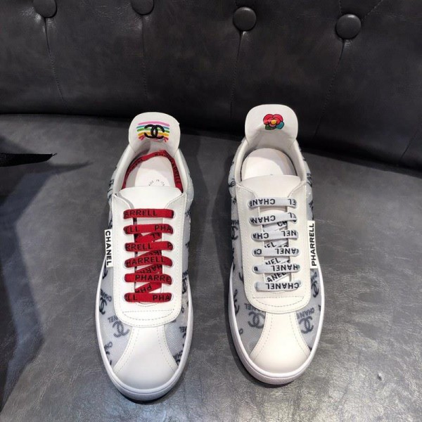 Chanel Men & Women Low-Top Sneakers Grey CHS-060