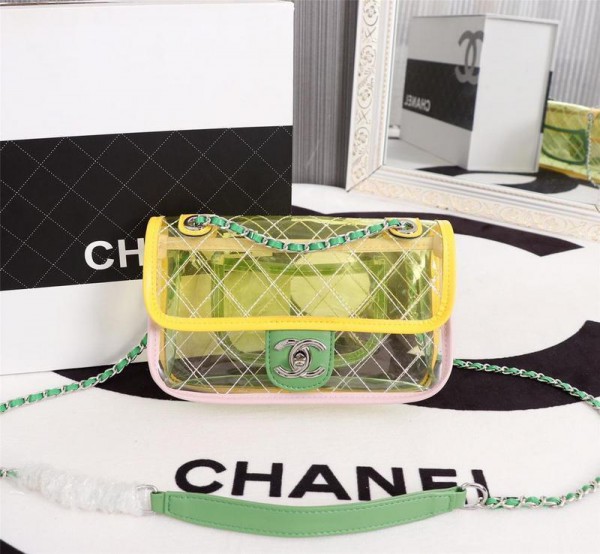 Chanel PVC Jelly Flap Bags CH167-Yellow