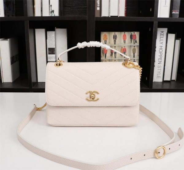 Chanel Top Handle Flap Bags CH171-White
