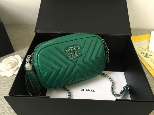 Chanel Sheepskin Camera Bags CH189-Green