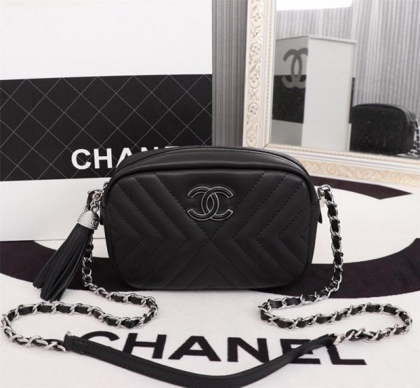 Chanel Cowhide Camera Bags CH189C-Black