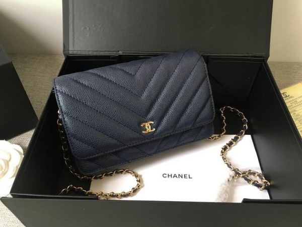 Chanel Wallet On Chain CH200-Blue