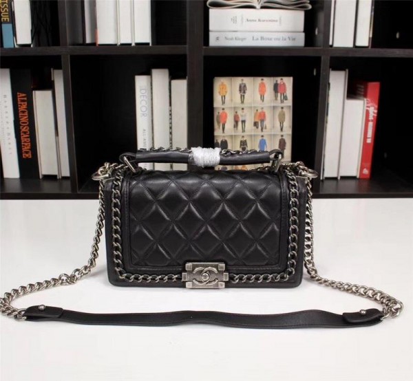 Chanel Top Handle BOY CHANEL Handbag CH206-Black