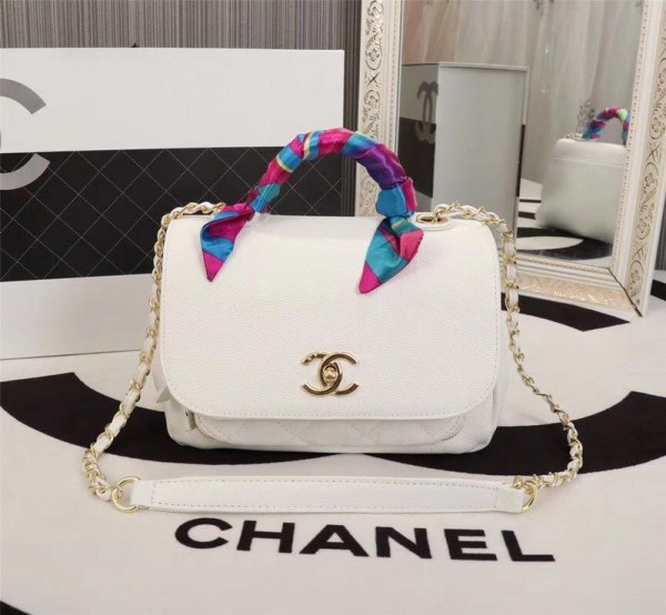 Chanel Top Handle Flap Bags CH210-White