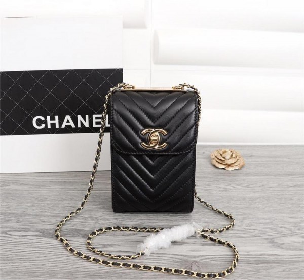Chanel Crossbody Flap Phone Bags CH004V-Black