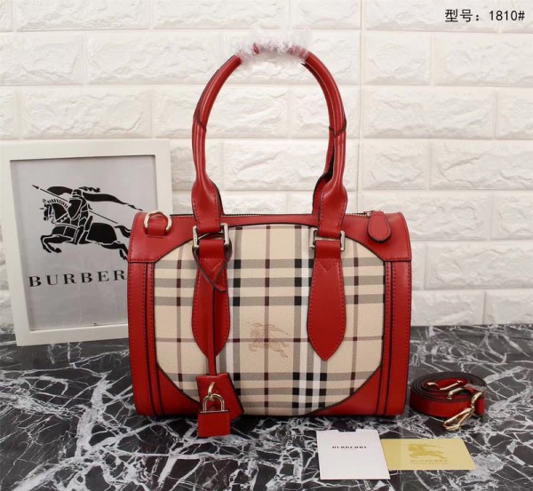 Burberry Tote Bag 1810 Red 28*22*12