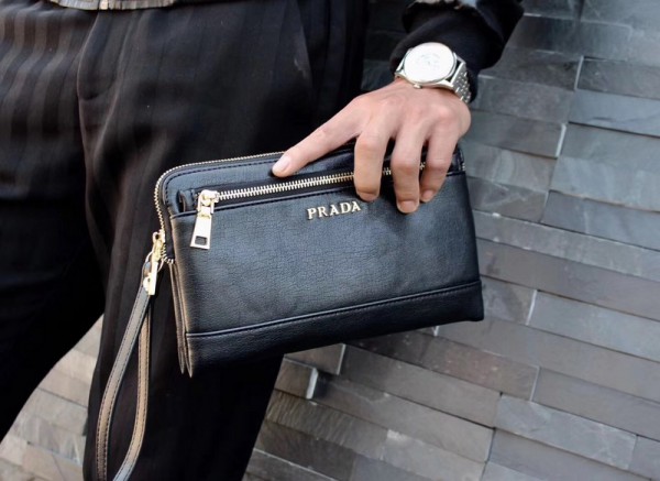 Prada Man Clutch Bag 0289 Black 24*14*3