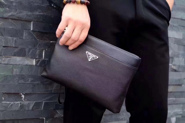 Prada Man Clutch Bag 96059 Black 27*18*3