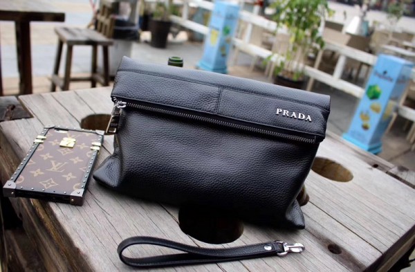 Prada Man Clutch Bag 98062 Black 28*17*3