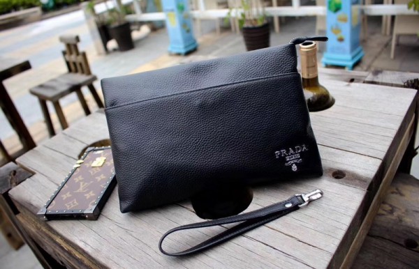 Prada Man Clutch Bag 98063 Black 28*17*3