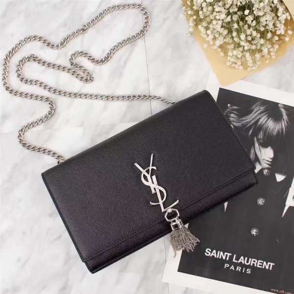 Saint Laurent Crossbody Bag 26702 Black Silver 24*5.5*14.5