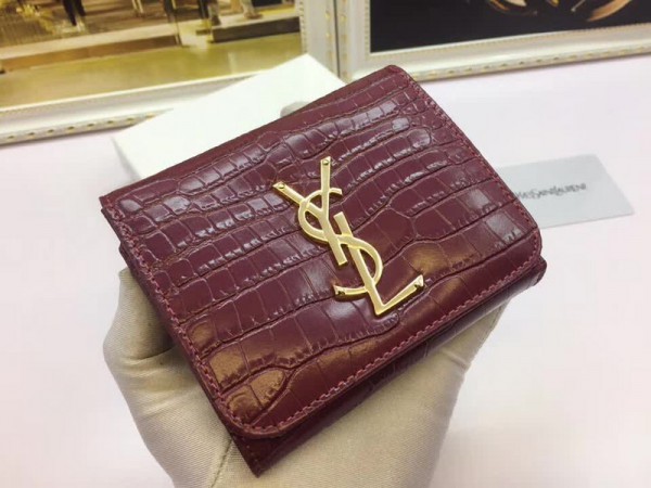 Saint Laurent Purse 1205 Wine Red 
