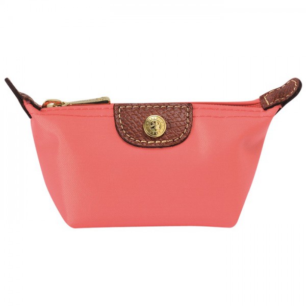 LONGCHAMP LE PLIAGE COIN PURSE CORAL RED
