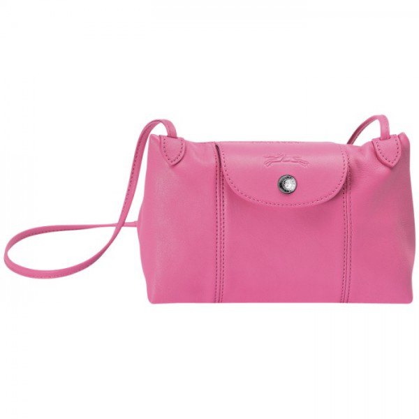 LONGCHAMP LE PLIAGE CUIR CROSSBODY BAG BUBBLEGUM