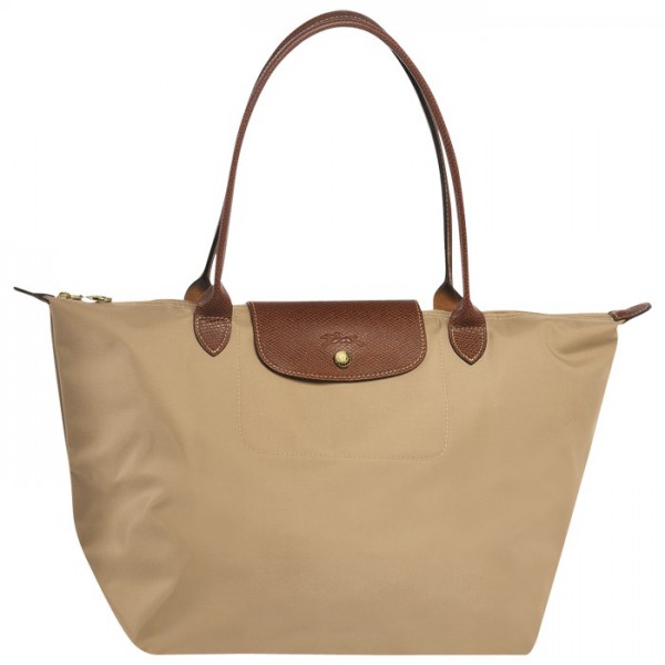 LONGCHAMP LE PLIAGE LARGE TOTE BAG BEIGE
