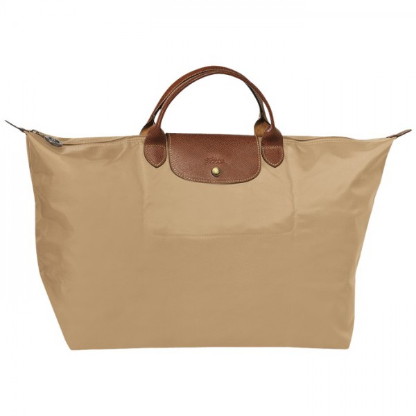 LONGCHAMP LE PLIAGE LARGE TRAVEL BAG BEIGE