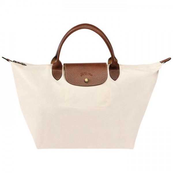 LONGCHAMP LE PLIAGE MEDIUM HANDBAG ECRU