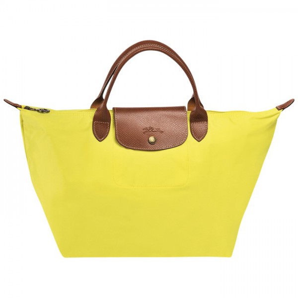 LONGCHAMP LE PLIAGE MEDIUM HANDBAG LEMON-YELLOW