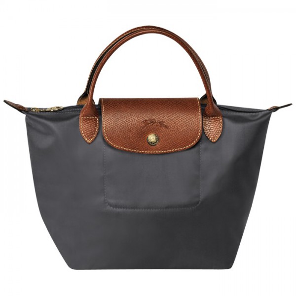 LONGCHAMP LE PLIAGE SMALL HANDBAG GUN METAL