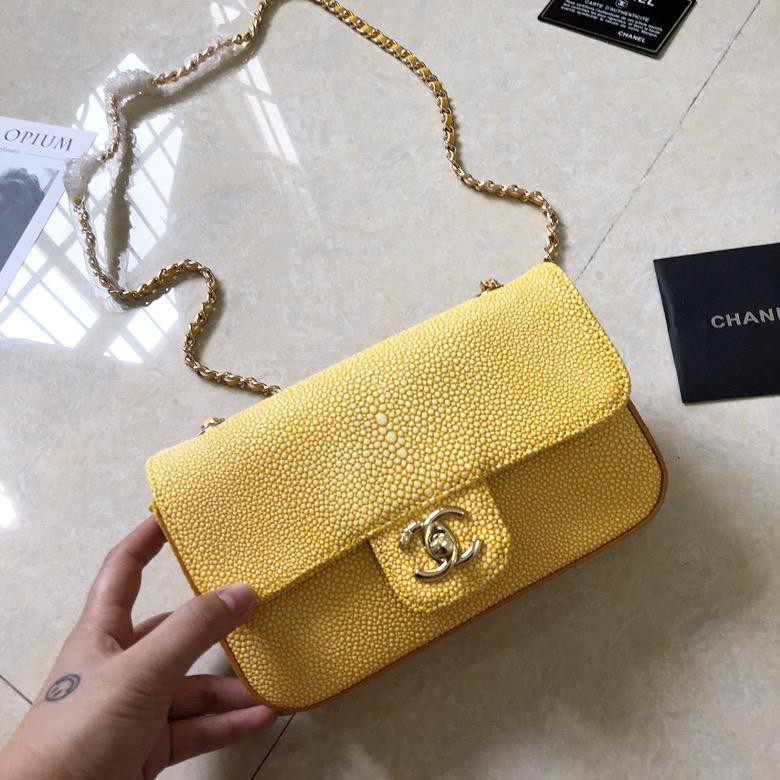 Chanel Small Classic Handbag CH146-Yellow | Top Replica Bags