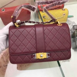 Chanel Flap Bags CH037-Wine-Red