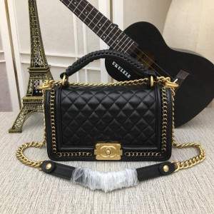 Chanel Top Handle BOY CHANEL Handbag CH042-Black
