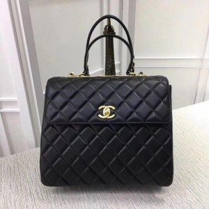 Chanel Large Top Handles Flap Bags CH045-Black