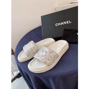 Chanel Women Slide Sandals White CHS-019