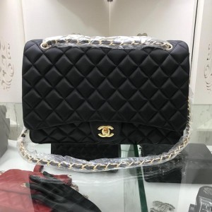 Chanel Large Double Flap Classic Handbag CH049-Black
