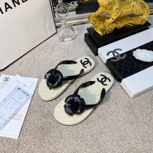 Chanel Women Slide Sandals Black CHS-169