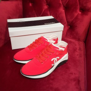 Chanel Women Low-Top Sneakers Red CHS-175
