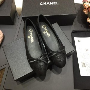 Chanel Women Ballet Flats Black CHS-191