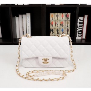Chanel Small Cowhide Classic Handbag CH030C-White