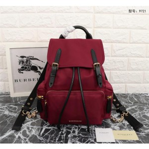 2018 New Burberry Backpack 1001 Red Wine 22*14*33cm