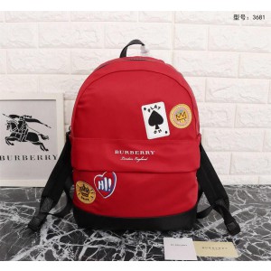 2018 New Burberry Backpack 3681 Red 33*42cm