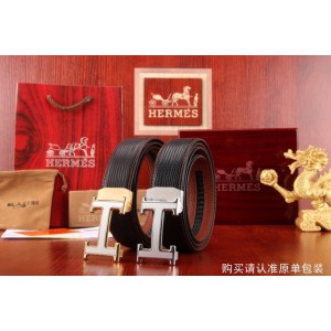 2018 New Hermes Belt 326 Black Brown