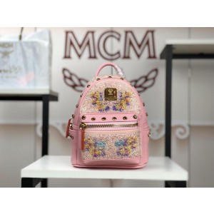 2018 New MCM Backpack 5909 Pink