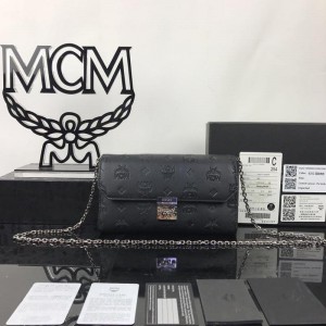 2018 New MCM Crossbody Bag 6202 Black 23.5x13.5x5