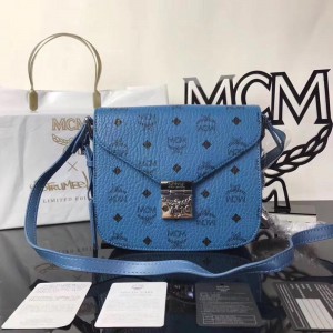 2018 New MCM Crossbody Bag 6230 Blue 21x19x7