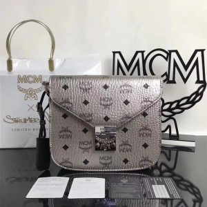 2018 New MCM Crossbody Bag 6230 Gray 21x19x7