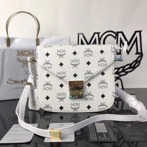 2018 New MCM Crossbody Bag 6230 White 21x19x7